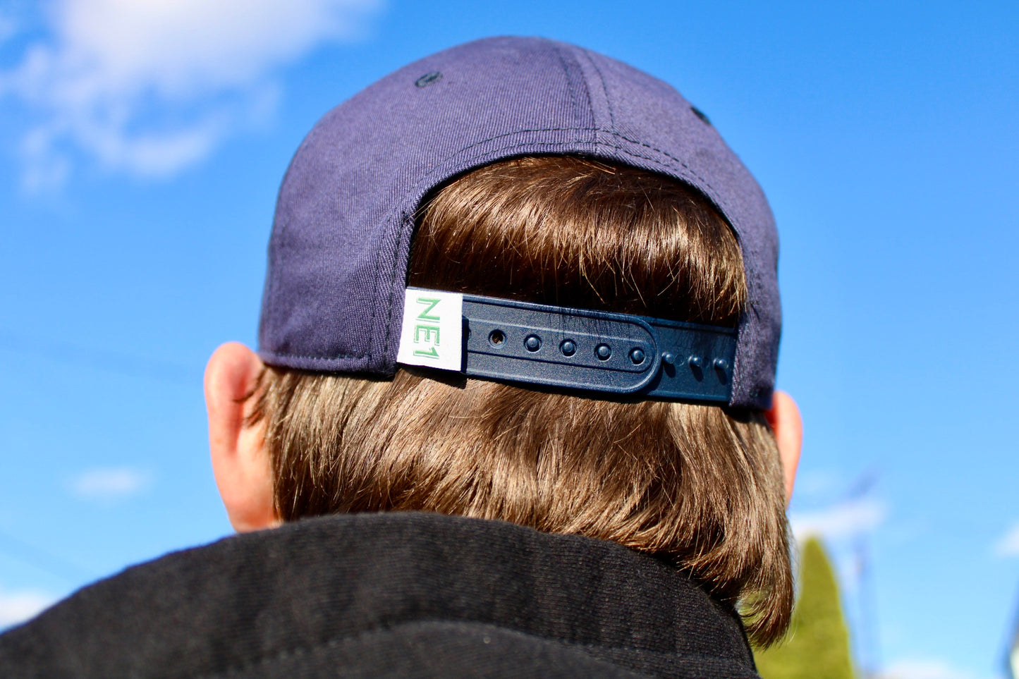NE1 Hat -Navy & Floral Under-brim